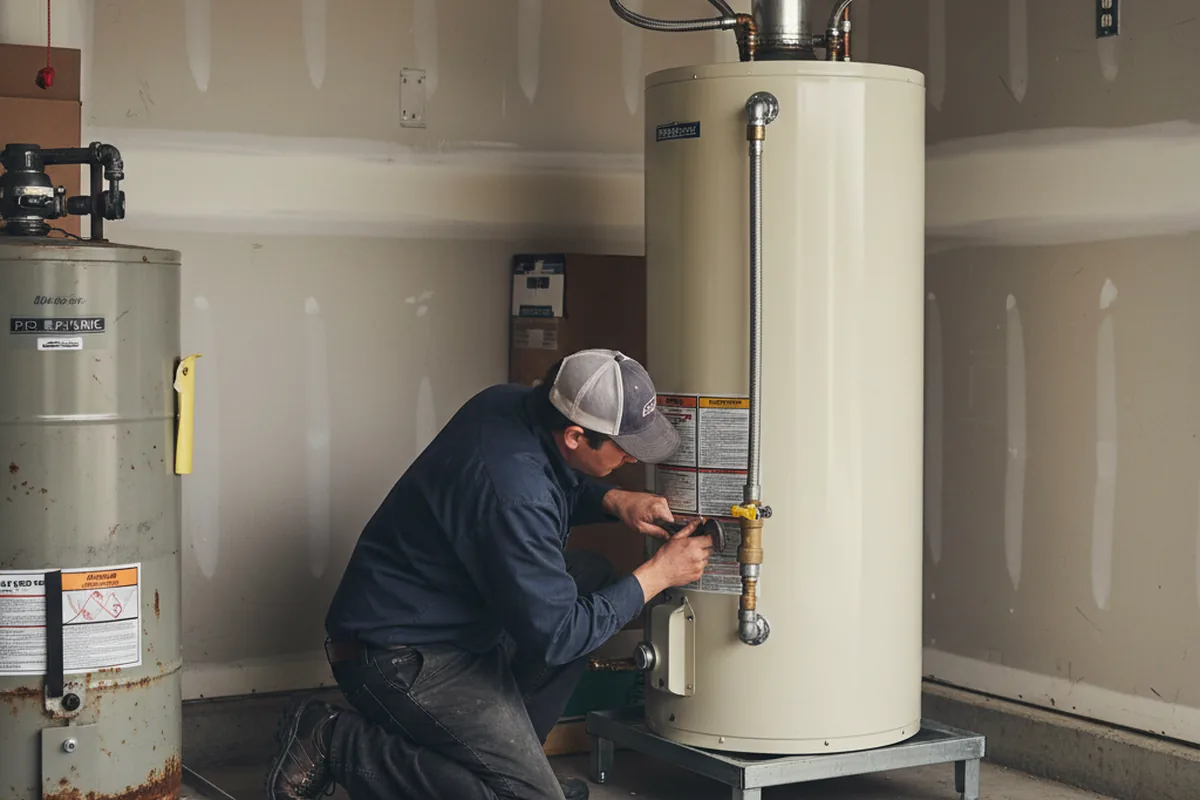 Water heater and shutoff valve replacement in Greenbank