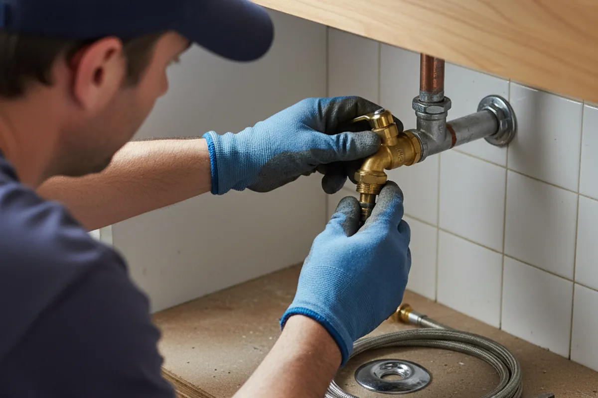 Shutoff valve and fitting work during Emergency Plumbing in Greenbank